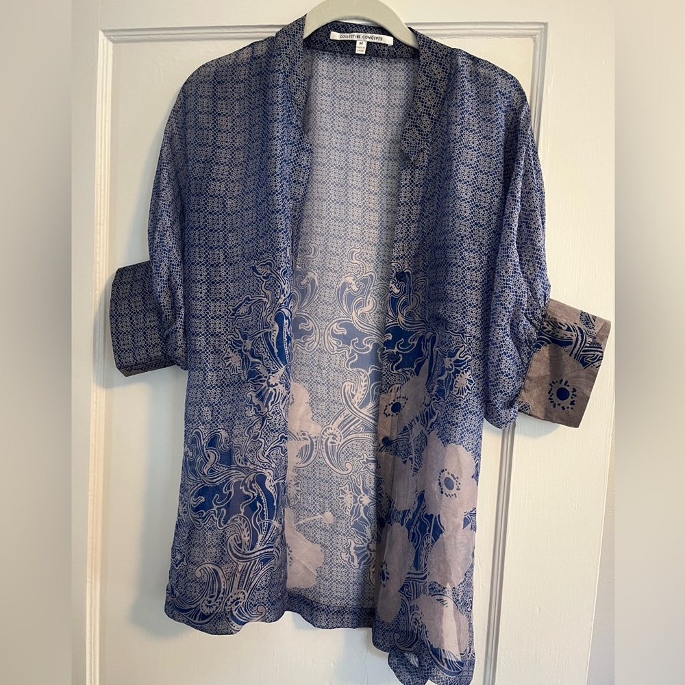 Sheer, Elegant Floral Blouse